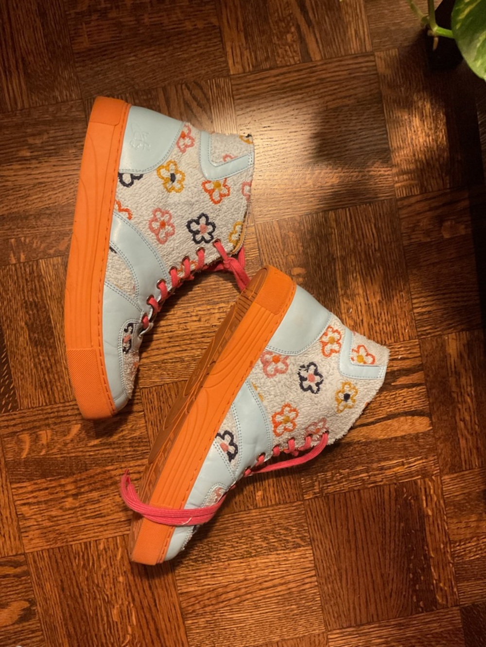 LoPro Prado High-Top Sneakers — Blue Floral